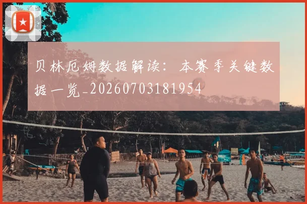 贝林厄姆数据解读：本赛季关键数据一览_20260703181954